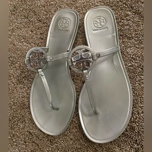Tory Burch silver sandal size 9